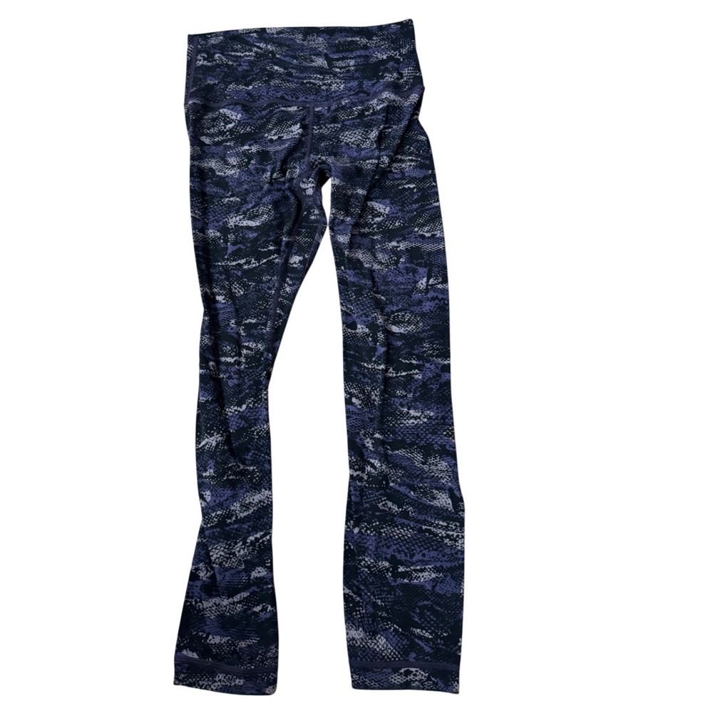Lululemon Align 25" Snake Print Leggings Purple Black Women's Size 6 Athlesiure